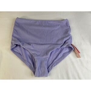 Victoria's Secret Swim Lavender Terry Cloth High Waist Bikini Bottom Small NWT